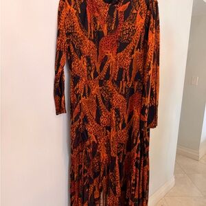 Farm rio Long Sleeve giraffe Print Dress